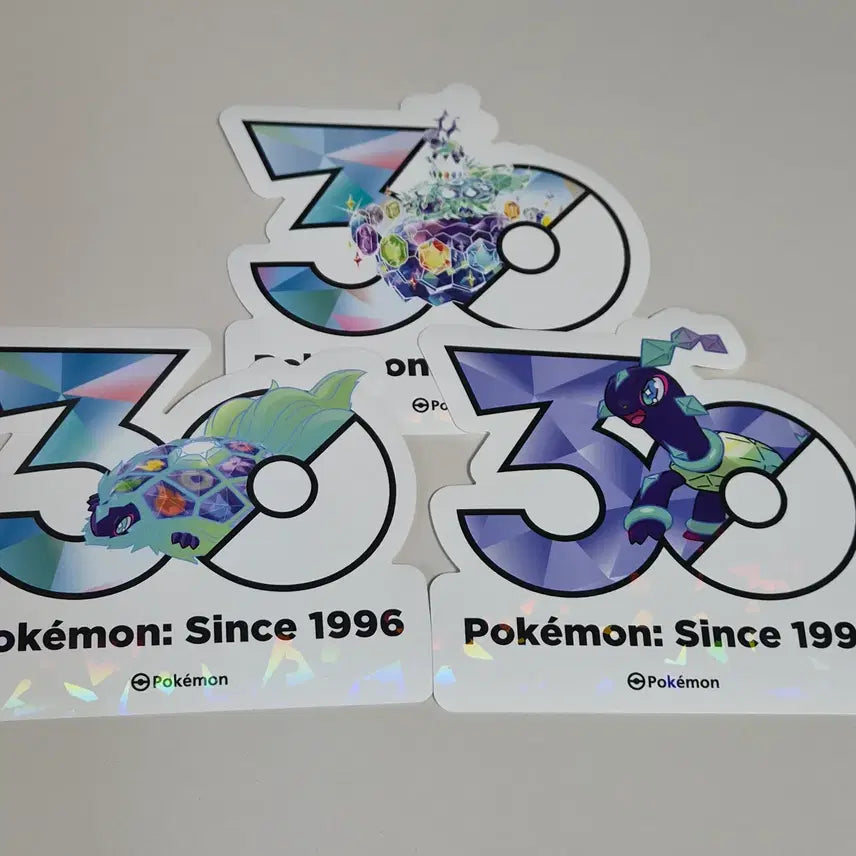 [BUNJANG] Pokemon 30th Anniversary Logo Sticker Terapagos Set / 포켓몬 30주년 로고 스티커 테라파고스 세트 판매합니다