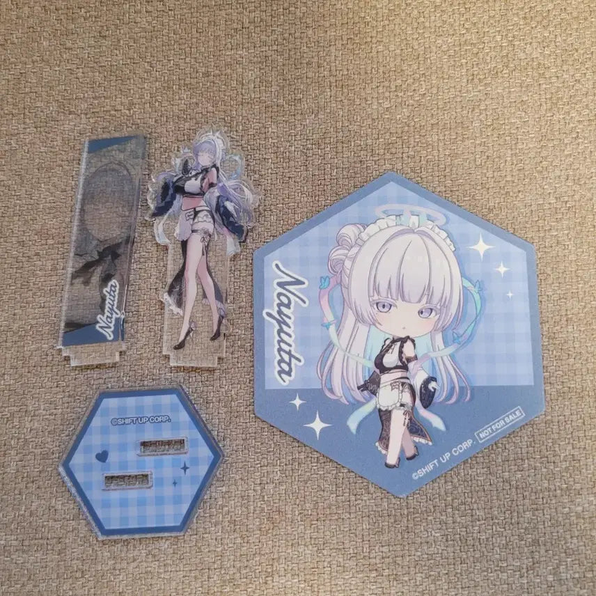 [BUNJANG] Nise &amp; Gallery Collab Cafe Nayuta Acrylic Stand &amp; Coaster Set / 니케 and gallery콜라보 카페 나유타 아크릴 스탠드 코스터 세트