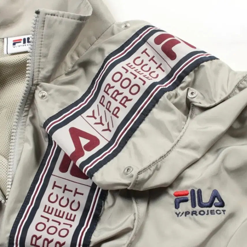 [BUNJANG] Y/PROJECT x Fila Collaboration Nylon Track Jacket / Y/PROJECT 필라 팝업 트랙 재킷 블루종 나일론 그레이