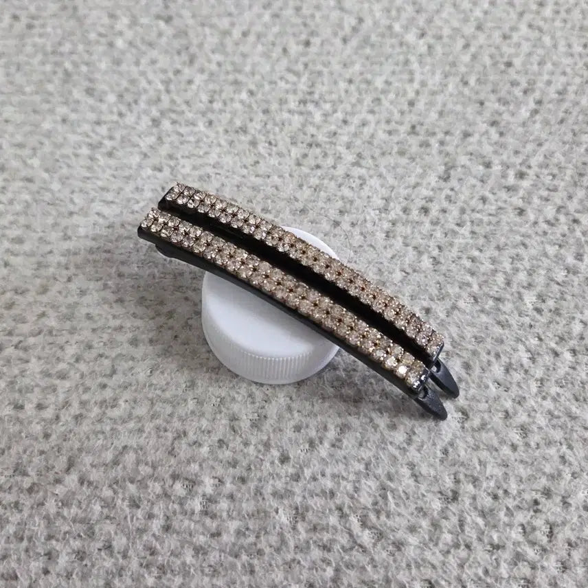 [BUNJANG] Black Cubic Hairpin Set / 블랙 큐빅 머리핀 헤어핀