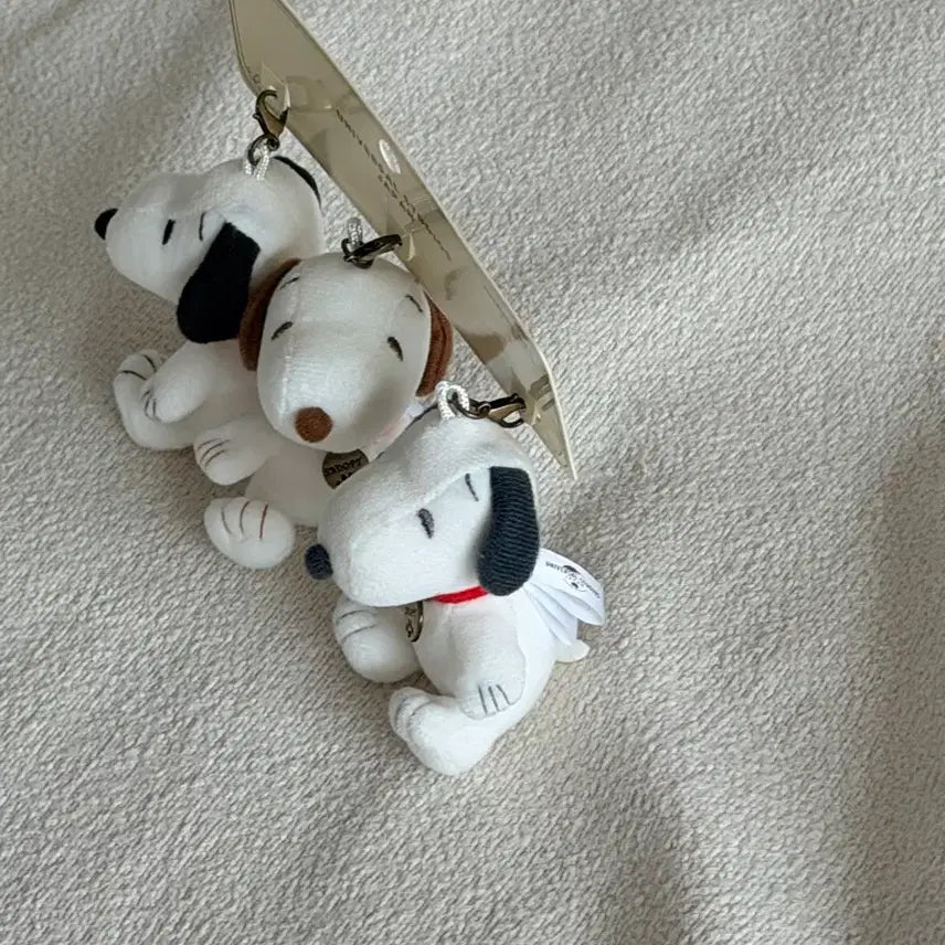 [BUNJANG] USJ Snoopy Plush Keychain 3-Piece Set / USJ 스누피 봉제인형 키링 3종 세트