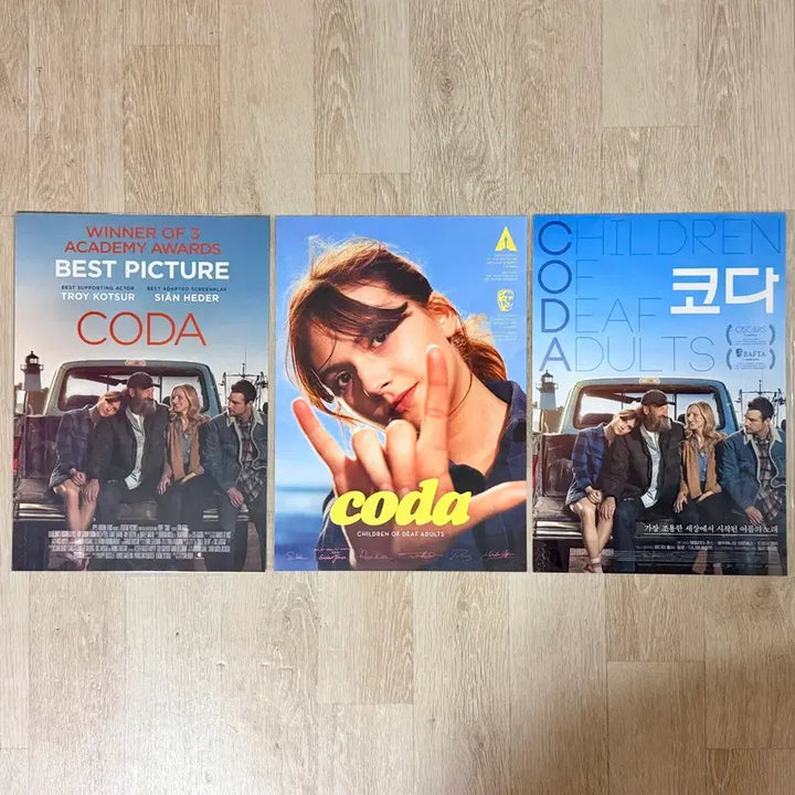 [BUNJANG] CODA Academy Awards Commemorative Poster Set / <코다> 아카데미 수상기념 포스터 3종 일괄