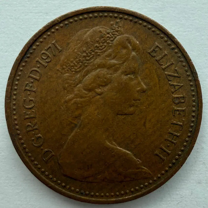 [BUNJANG] 1971 United Kingdom New Penny Coin / 1971년 영국 뉴1페니 동전 S3311