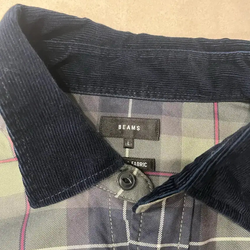 [BUNJANG] BEAMS Checkered Shirt with Elbow Patches / [L] 빔즈 BEAMS 체크 셔츠 + 팔꿈치 패치