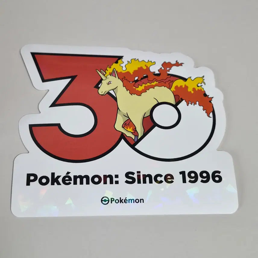 [BUNJANG] Pokemon 30th Anniversary Logo Sticker - Rapidash / 포켓몬 30주년 로고 스티커 날쌩마 판매합니다