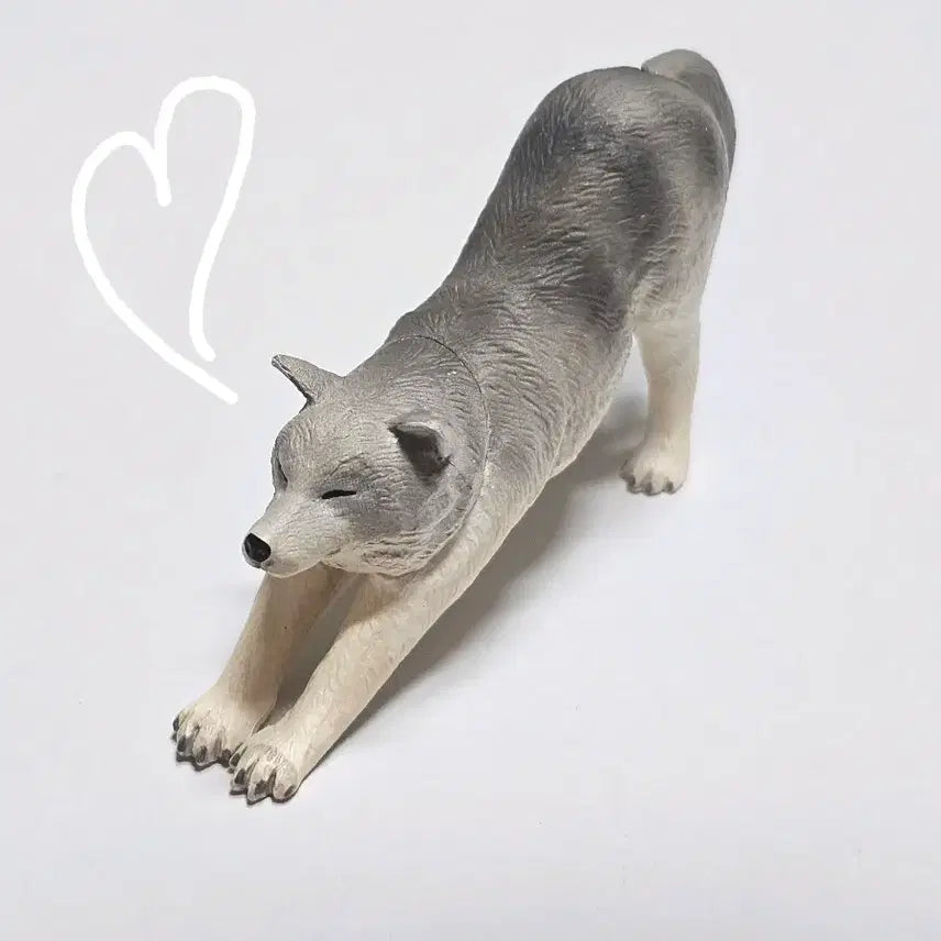 [BUNJANG] Nobism Stretching Wolf Animal Gacha Figure / 늑구 늑대 노비즘 nobism 기지개 스트레칭 동물 가챠 피규어 강아지