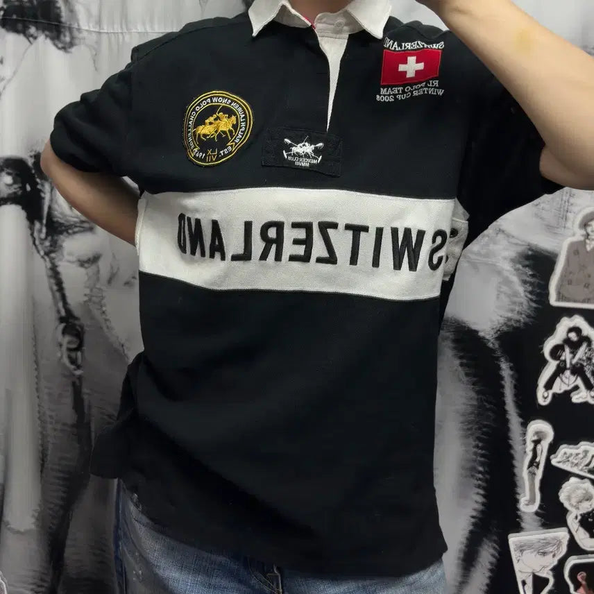 [BUNJANG] Polo Ralph Lauren Chief Keef Swiss Polo Lager Polo T-Shirt / 폴로 랄프로렌 치프키프 스위스 폴로 라거 카라티