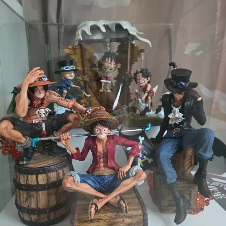 [BUNJANG] YYGK AO One Piece Resin Statue - Luffy, Sabo, Ace / 원피스 레진 피규어 YYGK AO 루피 사보 에이스 삼형제 팝니다.