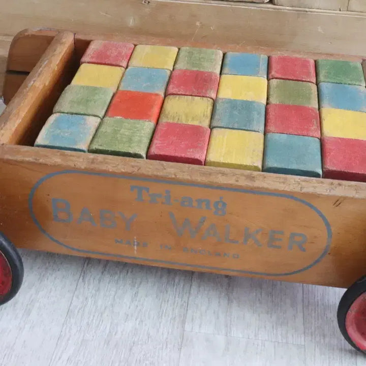 [BUNJANG] Vintage British Toy Block Cart / 영국빈티지 토이 블럭 카트