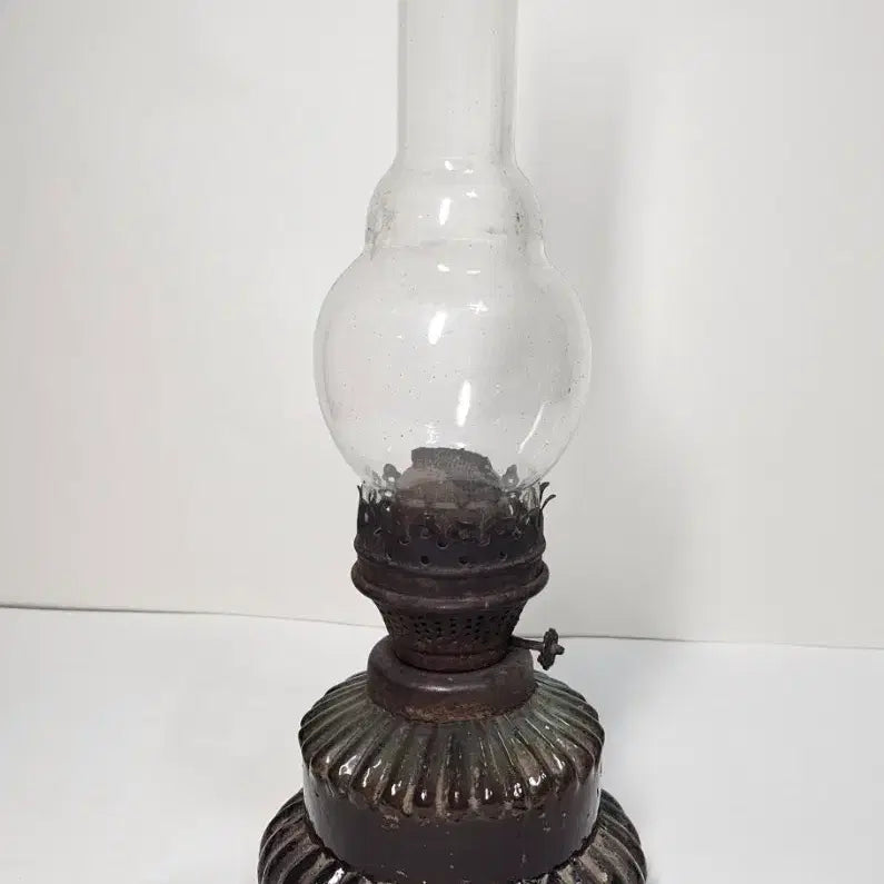 [BUNJANG] Antique Glass Oil Lamp / 오래된 앤틱 유리호야등