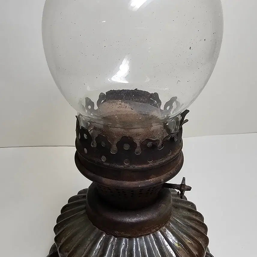 [BUNJANG] Antique Glass Oil Lamp / 오래된 앤틱 유리호야등