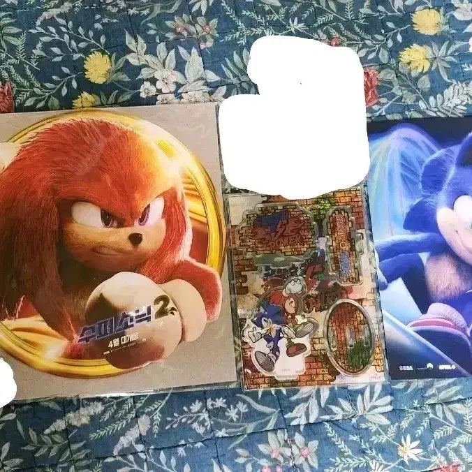 [BUNJANG] Sonic the Hedgehog Knuckles Acrylic Stand, Keychain, Art Card Bundle Set / 소닉 소닉더헤지혹 너클즈 아크릴 스탠드 키링 아트카드 일괄