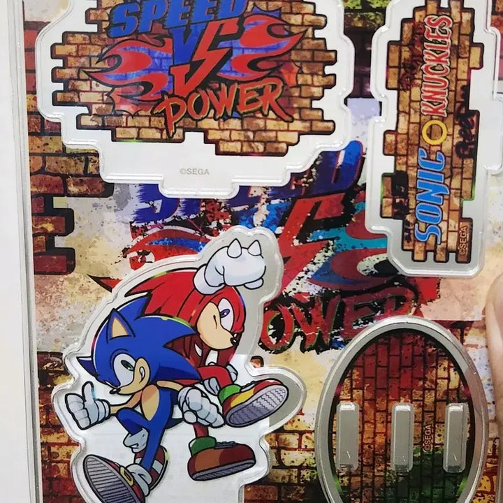 [BUNJANG] Sonic the Hedgehog Knuckles Acrylic Stand, Keychain, Art Card Bundle Set / 소닉 소닉더헤지혹 너클즈 아크릴 스탠드 키링 아트카드 일괄