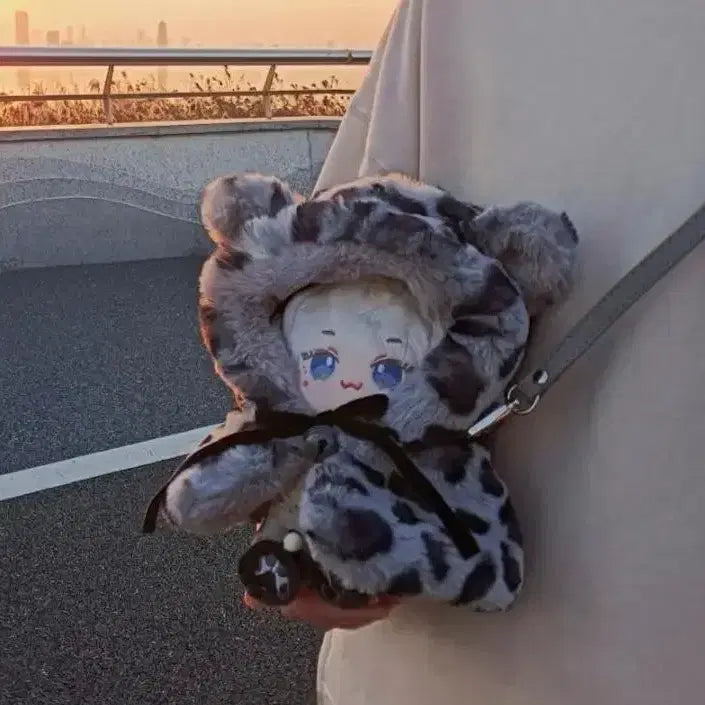 [BUNJANG] 20cm Snow Leopard Cloak Plushie Clothing / 20cm 극야북반구 설표망토 솜인형