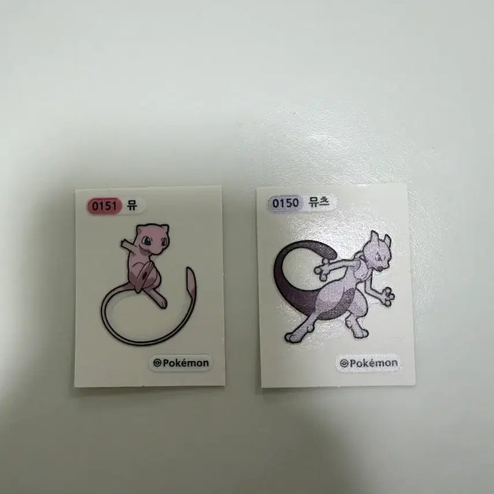 [BUNJANG] Pokemon Mewtwo/Mew Stickers 2 Types Bundle Set / 포켓몬 뮤츠/뮤 스티커 2종 일괄