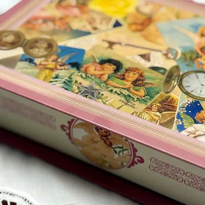 [BUNJANG] Vintage Box with Angel, Flower, and Clock Collage / 빈티지박스