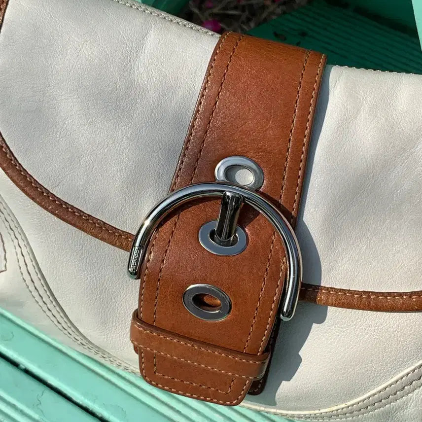 [BUNJANG] Coach Soho Shoulder Bag White Camel Leather / SALE Coach 화이트 카멜 레더 소호 숄더백