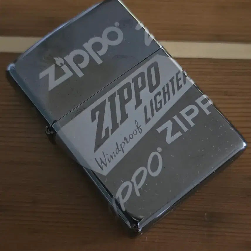 [BUNJANG] Zippo Logo Design Lighter (Black Ice) / 49051 ZIPPO LOGO DESIGN 지포라이터 (정품/새상품)