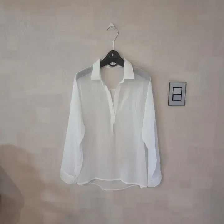 [BUNJANG] White Gauze Cotton Summer Shirt / 화이트 거즈면 여름 셔츠 F