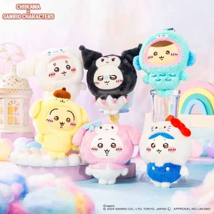 [BUNJANG] Sanrio x Chiikawa My Melody Mascot Plush Doll (Sealed) / 치이카와 산리오 캐릭터즈 치이카와 마이멜로디 마스코트 인형(미개봉)