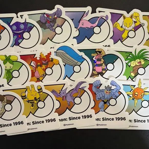[BUNJANG] Pokemon 30th Anniversary Logo Sticker Bundle Set / 포켓몬스터 30주년 로고 스티커 21개 일괄