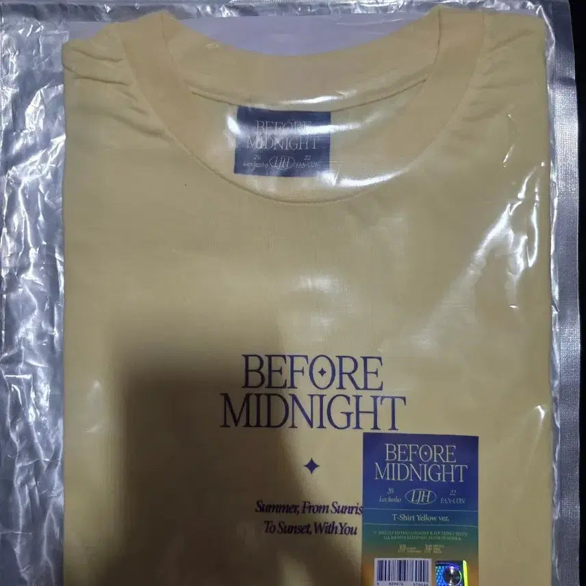 [BUNJANG] Lee Junho Before Midnight Yellow T-Shirt / 이준호 Before Midnight 옐로우 반팔 티셔츠