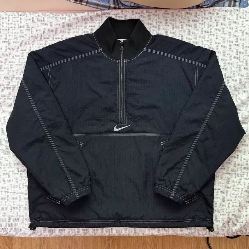 [BUNJANG] Supreme x Nike Ripstop Pullover Black S / 슈프림 x 나이키 립스탑 풀오버 블랙 S