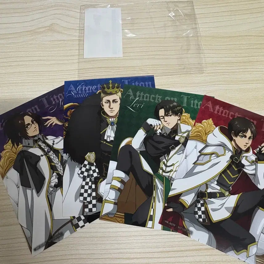 [BUNJANG] Attack on Titan Chess Marukuji Mini Bromide Set (Levi, Eren, etc.) / 진격의거인 진격거 체스 마루쿠지 미니 브로마이드 세트 (리바이 에렌 등)