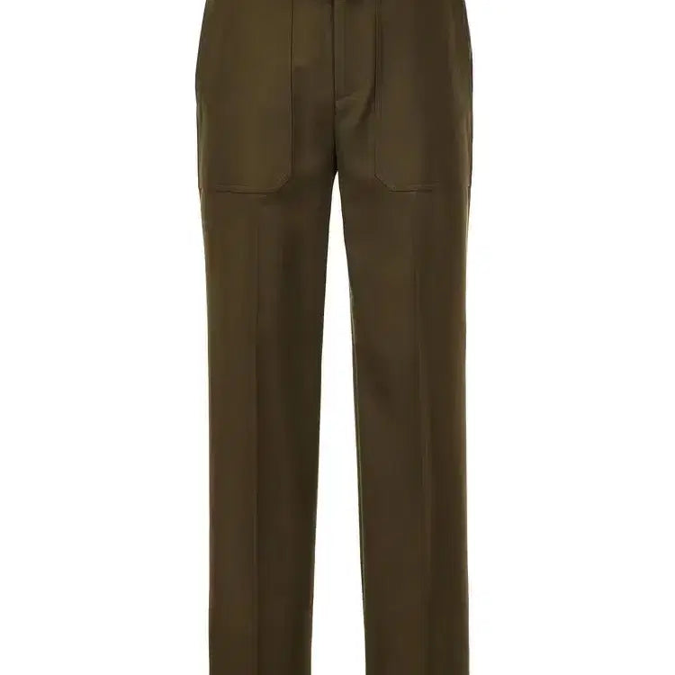 [BUNJANG] JILLSTUART Khaki Wool Banding Slacks / 질스튜어트 카키색 밴딩 울 슬랙스 78