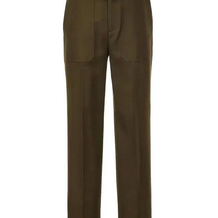 [BUNJANG] JILLSTUART Khaki Wool Banding Slacks / 질스튜어트 카키색 밴딩 울 슬랙스 78