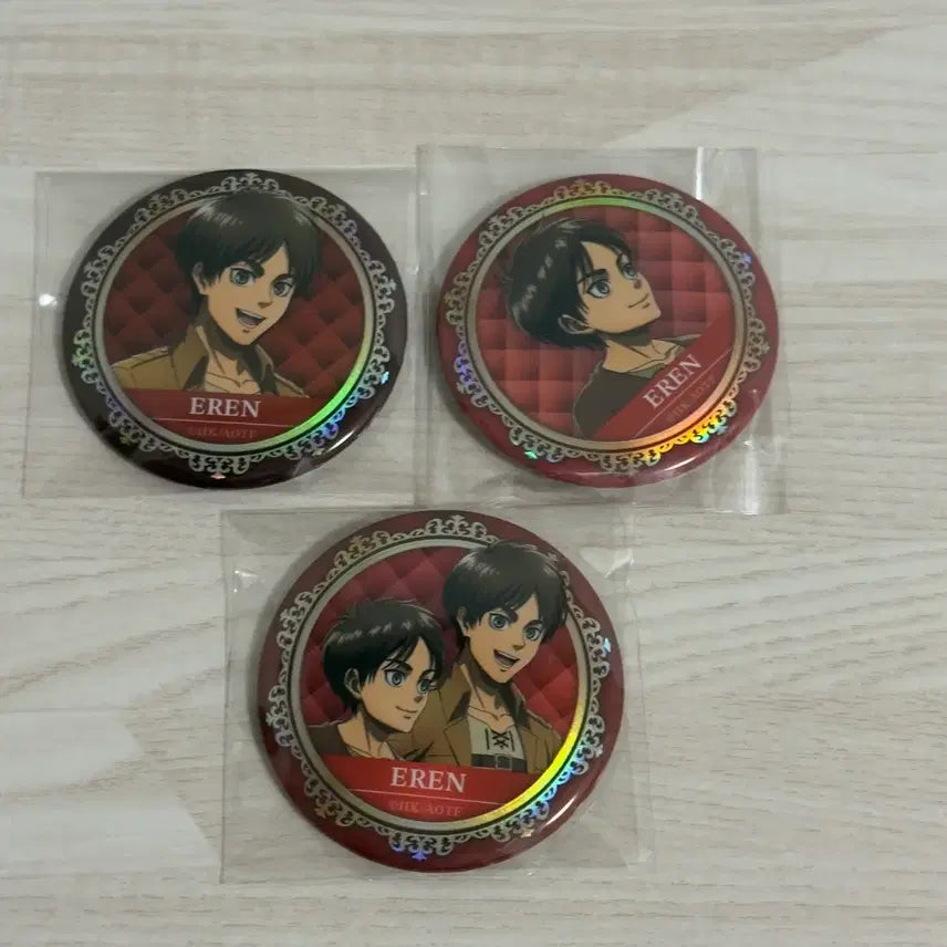 [BUNJANG] Attack on Titan Eren Yeager Can Badge Bundle Set / 진격의거인 진격거 에렌 캔뱃지 뱃지