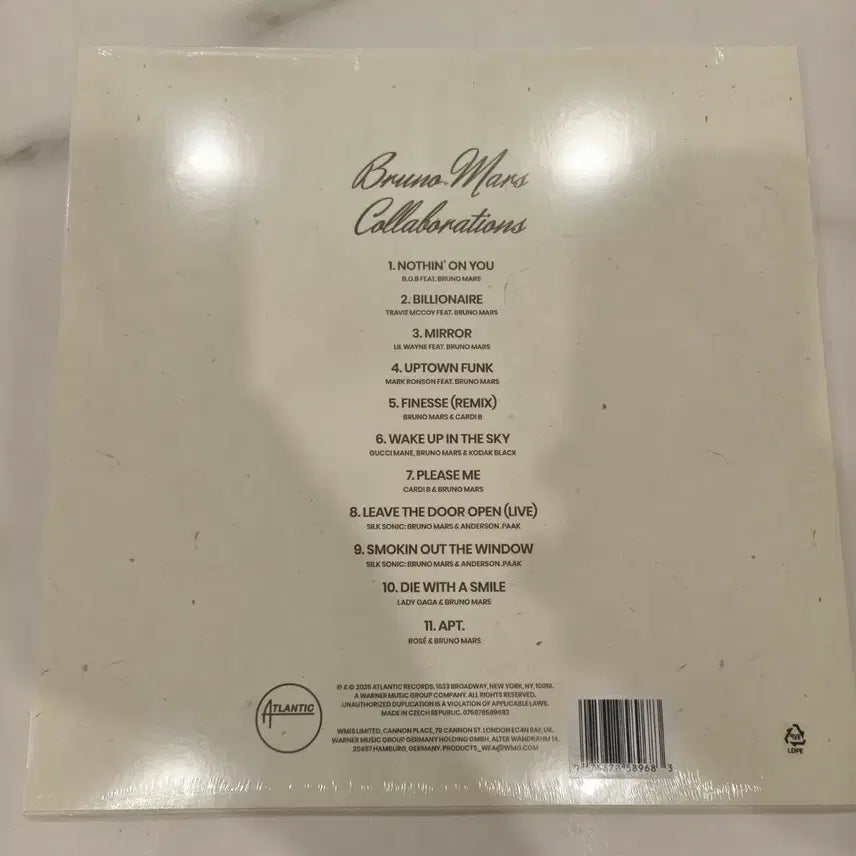 [BUNJANG] Bruno Mars Collaborations LP (RSD Limited Edition) / 브루노 마스 Collaborations LP (RSD)