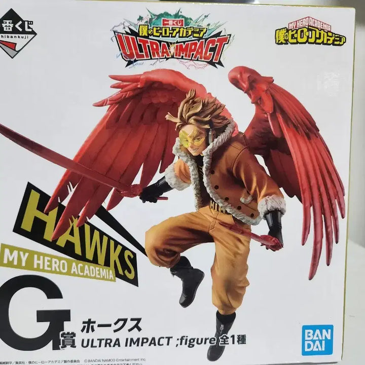 [BUNJANG] My Hero Academia Hawks G Prize Figure &amp; Towel Set (Sealed) / 미개봉 택포 7.7 2종 나히아 제일복권 호크스 G상 피규어,타월 세트