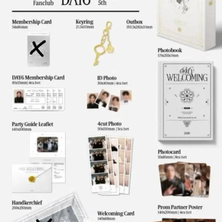 [BUNJANG] DAY6 My Day 5th Generation Fanclub Kit Full Set / 데이식스 DAY6 팬클럽 5기 키트 새상품