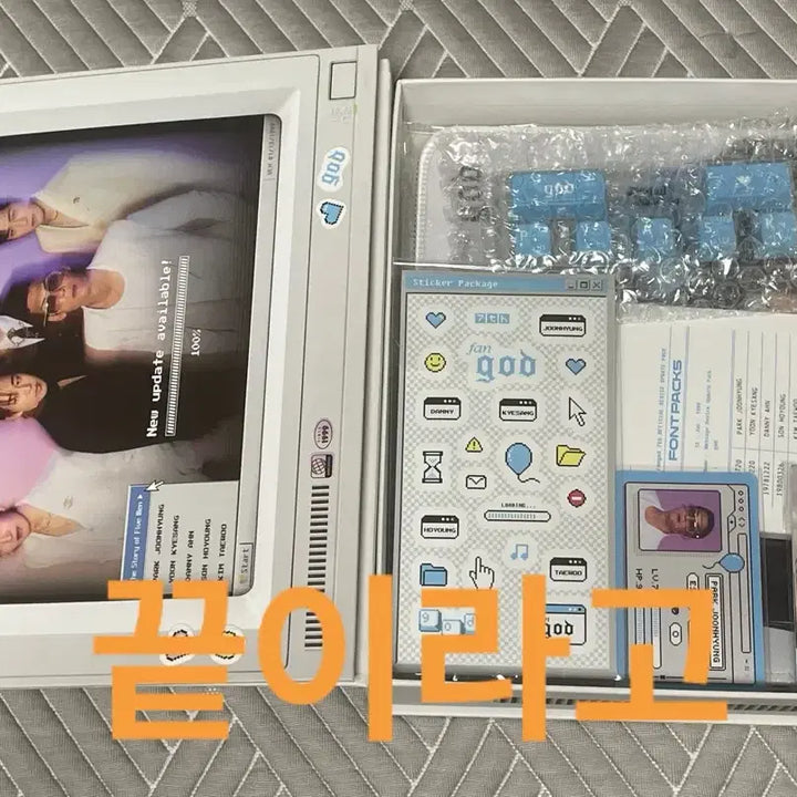[BUNJANG] g.o.d 7th Fan Club Kit Mousepad Keycap / 지오디 팬지오디 7기 키트 god