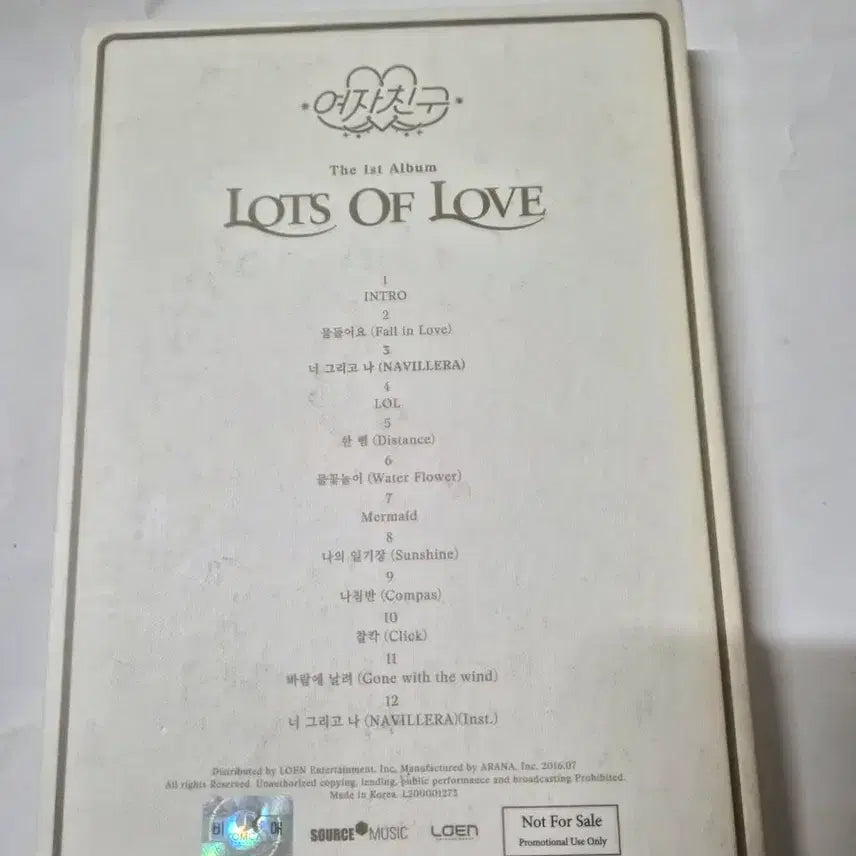 [SOLD OUT] 여자친구 Lots of Love 친필 사인 cd 입니다