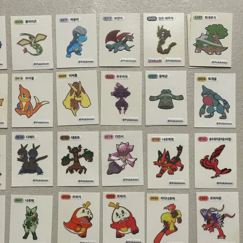 [BUNJANG] Pokemon Sticker 45-Piece Bundle Set / 포켓몬 띠부씰 45장 일괄 판매