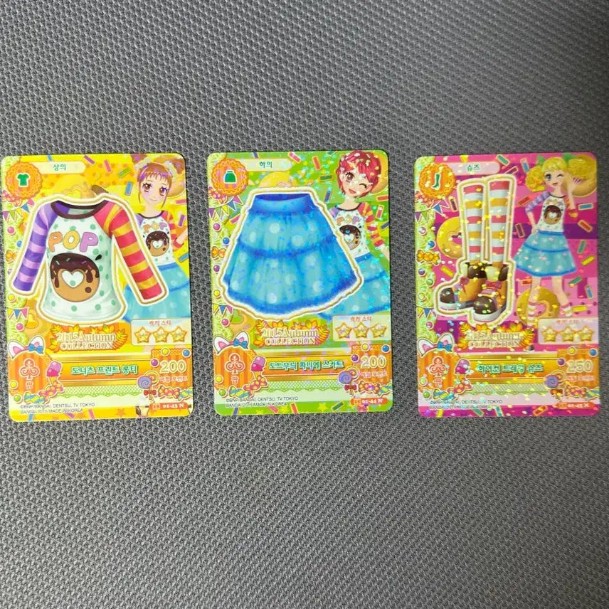 [BUNJANG] Amystars AiMi Donut Print Good Codi Normal Card Set / 아이엠스타 슈 에이미 연두 도너츠 프린트 굿코디 노멀 카드 한판