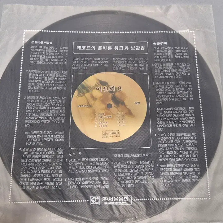 [BUNJANG] Lee Sun Hee 8th Album LP Vinyl Record / 이선희 8집 LP판