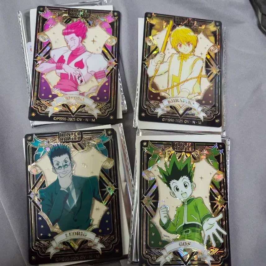 [BUNJANG] Hunter x Hunter Gon, Leorio, Kurapika, Hisoka Acrylic Card Bundle / 헌터헌터 아크릴카드 곤 레오리오 크라피카 히소카 일괄 헌헌굿즈