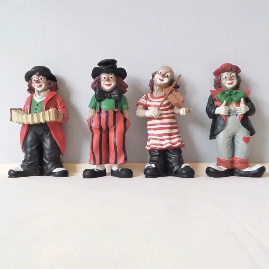 [BUNJANG] Guild of Crafts German Clown Figurine Set (4 pcs) / 독일  수공예 길드 광대  Clown 피겨 19cm  4점 세트