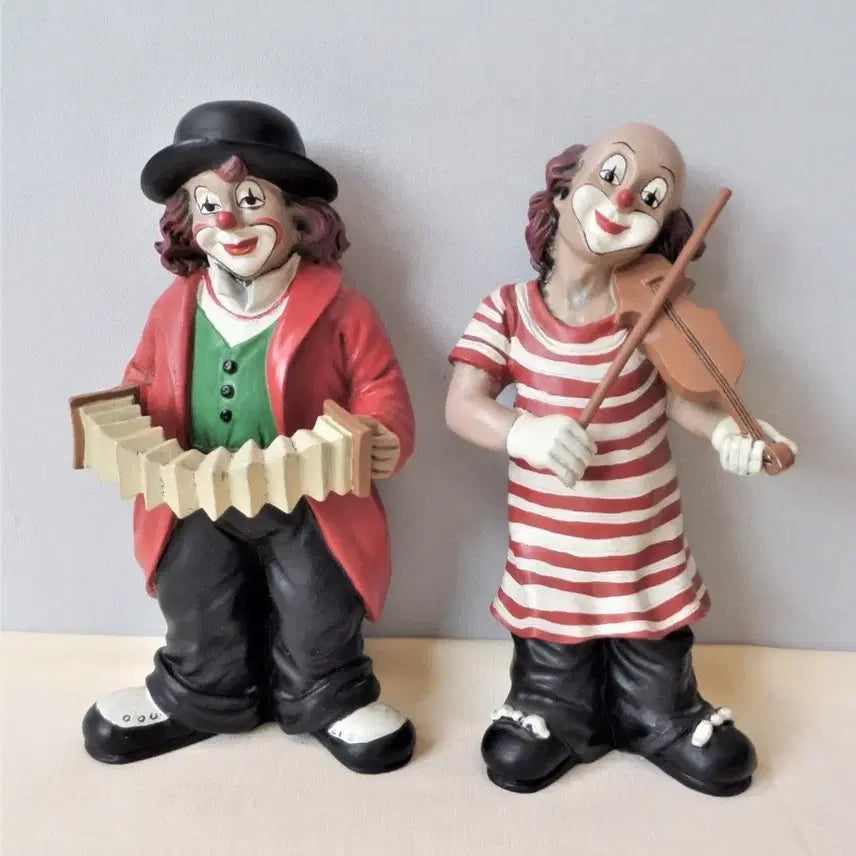 [BUNJANG] Guild of Crafts German Clown Figurine Set (4 pcs) / 독일  수공예 길드 광대  Clown 피겨 19cm  4점 세트
