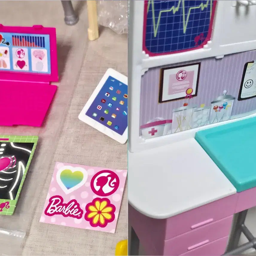 [BUNJANG] Barbie Hospital Playset Accessories / Barbie doll , 바비 병원+비치 플레이세트 소품
