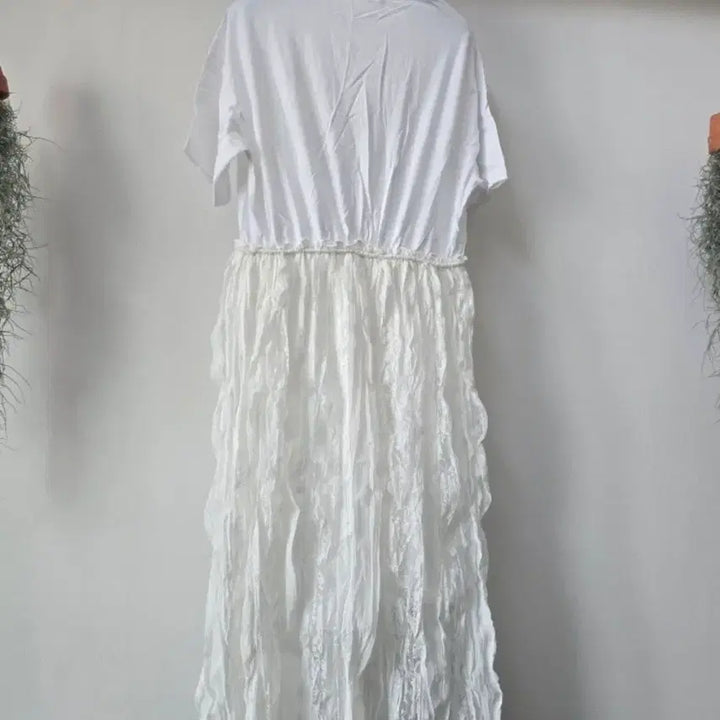 [BUNJANG] White Lace Long Dress (Size 66-77) / (새옷)화이트 레이스 롱 원피스 66~77사이즈
