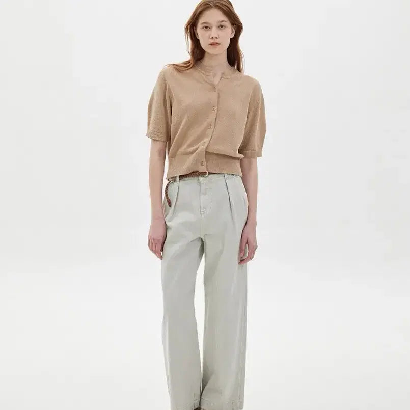 [SOLD OUT] ore 오어 부클 하프 슬리브 가디건