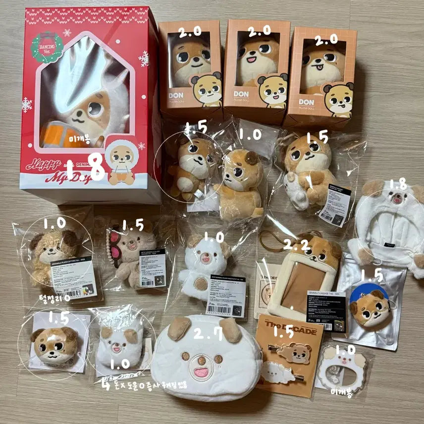 [BUNJANG] Day6 Dowoon Dennimals (Denny, Pretty) Hair Clip, Luggage Shaker Pouch Set / 데이식스 도운 돈 데니멀즈 데멀 쁘멀 양도 헤어클립 러기지 쉐이커 파우치