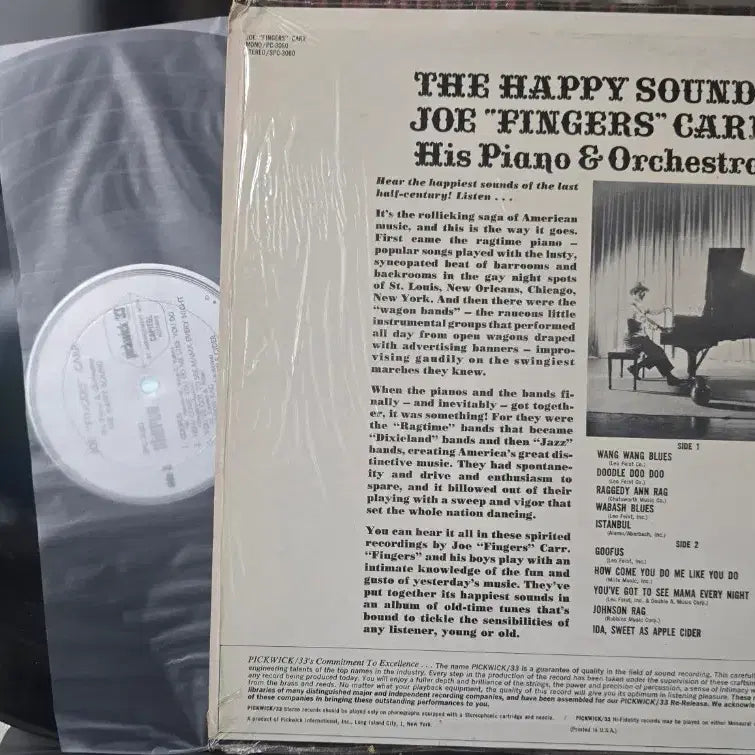 [BUNJANG] Joe "Fingers" Carr The Happy Sound! Jazz LP (US) / 조 "핑거스" 카_The Happy Sound!_재즈LP(US)