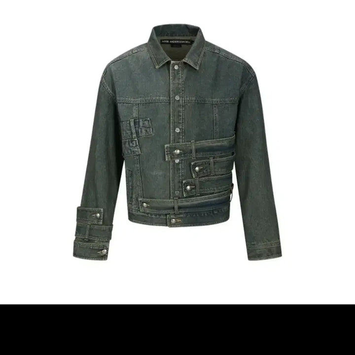 [BUNJANG] Andersson Bell Waist Band Denim Jacket Amigreen L / 앤더슨벨  웨이스트 밴드  데님 자켓  아미그린 L