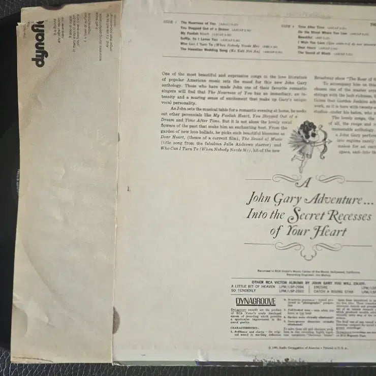 [BUNJANG] John Gary The Nearness of You LP (US Vinyl Record) / 존개리John Gary_The Nearness of You_LP(US)