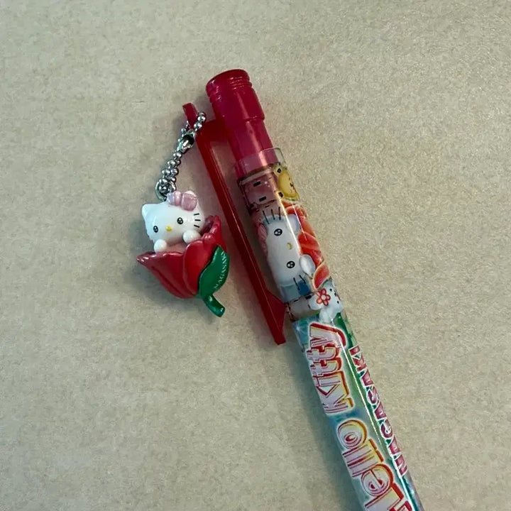 [BUNJANG] Vintage Kitty Strap Tulip Rose Mechanical Pencil / 고전 키티스트랩 튤립 장미 키티스트랩 샤프